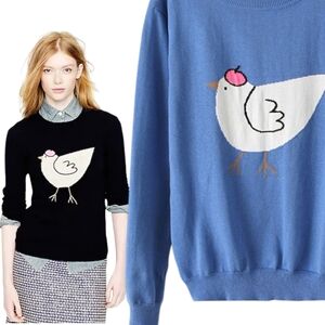 Jcrew French Hen Periwinkle Blue Sweater Size L
